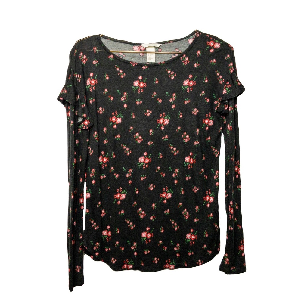 🌸 H&M Floral Long Sleeve Ruffle top